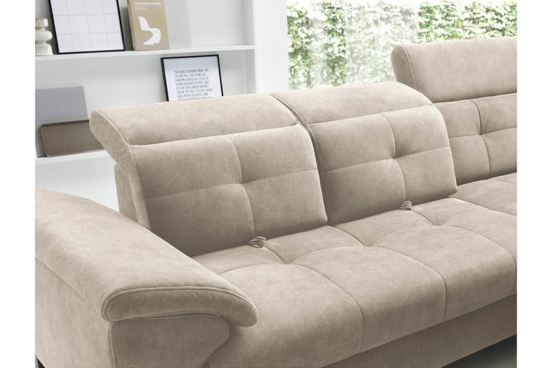Inferne 5-seter Sofa med Sjeselong - Beige - Møbler - Sofaer - Sofaer med sjeselong
