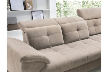Inferne 5-seter Sofa med Sjeselong - Beige - Møbler - Sofaer - Fløyelssofaer