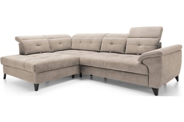 Inferne 5-seter Sofa med Sjeselong - Beige - Møbler - Sofaer - Fløyelssofaer