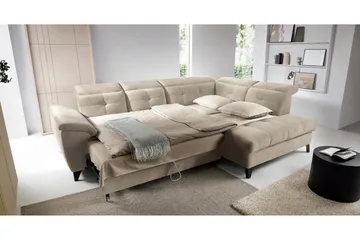 Inferne 5-seter Sofa med Sjeselong - Beige - Møbler - Sofaer - Sofaer med sjeselong