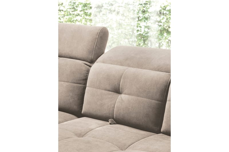 Inferne 5-seter Sofa med Sjeselong - Beige - Møbler - Sofaer - Fløyelssofaer