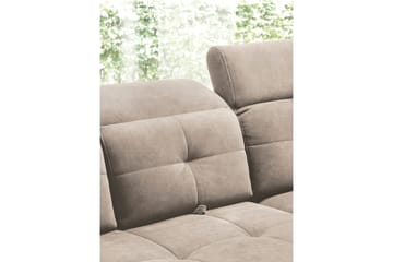 Inferne 5-seter Sofa med Sjeselong - Beige - Møbler - Sofaer - Fløyelssofaer