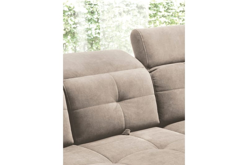 Inferne 5-seter Sofa med Sjeselong - Beige - Møbler - Sofaer - Fløyelssofaer