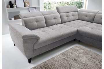 Inferne 5-seter Sofa med Sjeselong - Grå - Møbler - Sofaer - Sofaer med sjeselong