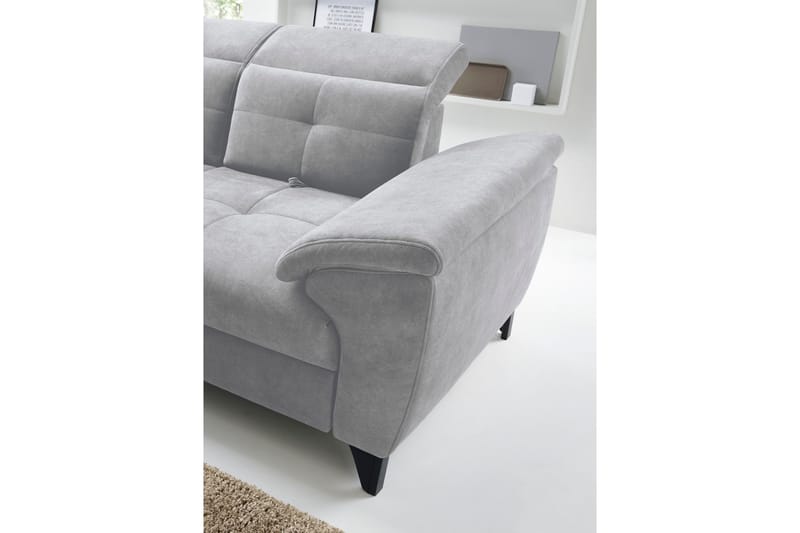 Inferne 5-seter Sofa med Sjeselong - Grå - Møbler - Sofaer - Sofaer med sjeselong