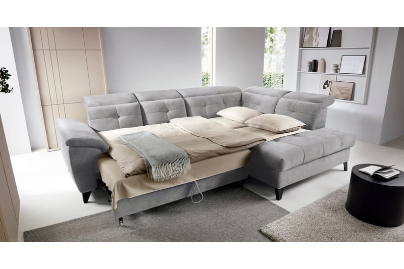 Inferne 5-seter Sofa med Sjeselong - Grå - Møbler - Sofaer - Sofaer med sjeselong