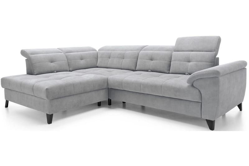 Inferne 5-seter Sofa med Sjeselong - Grå - Møbler - Sofaer - Sofaer med sjeselong