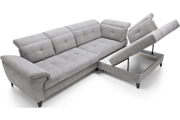 Inferne 5-seter Sofa med Sjeselong - Grå - Møbler - Sofaer - Sofaer med sjeselong