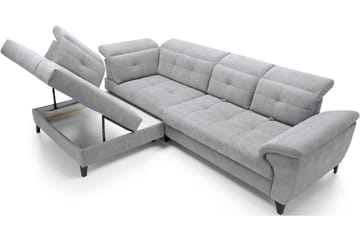 Inferne 5-seter Sofa med Sjeselong - Grå - Møbler - Sofaer - Sofaer med sjeselong