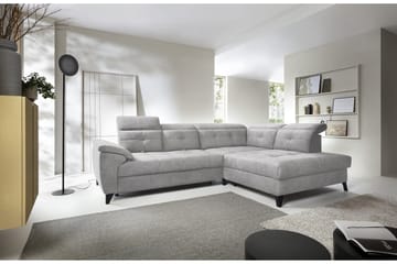 Inferne 5-seter Sofa med Sjeselong - Grå - Møbler - Sofaer - Sofaer med sjeselong