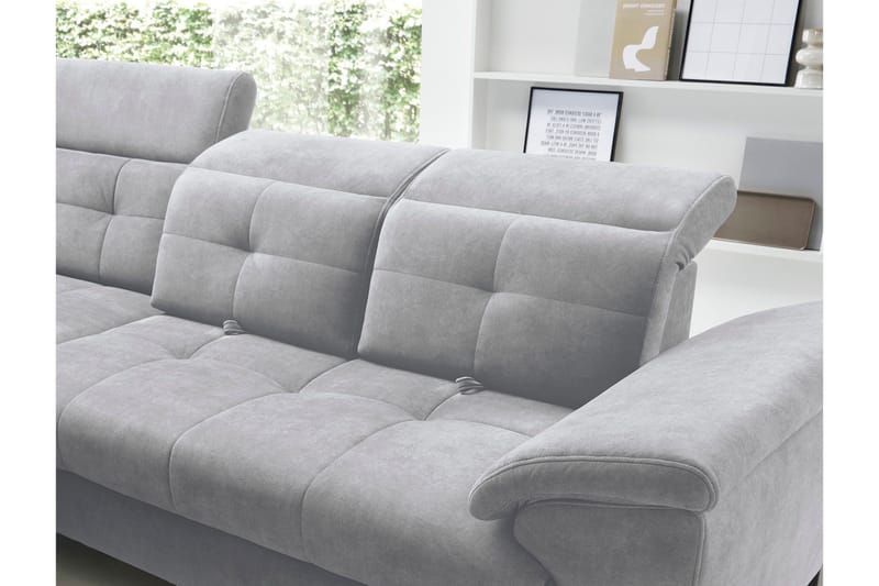 Inferne 5-seter Sofa med Sjeselong - Grå - Møbler - Sofaer - Sofaer med sjeselong