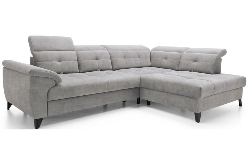Inferne 5-seter Sofa med Sjeselong - Grå - Møbler - Sofaer - Sofaer med sjeselong