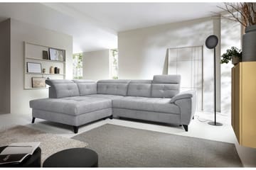 Inferne 5-seter Sofa med Sjeselong - Grå - Møbler - Sofaer - Sofaer med sjeselong