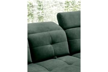 Inferne 5-seter Sofa med Sjeselong - Mørkegrønn - Møbler - Sofaer - Sofaer med sjeselong