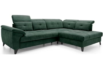 Inferne 5-seter Sofa med Sjeselong - Mørkegrønn - Møbler - Sofaer - Sofaer med sjeselong