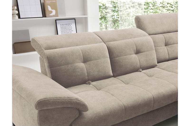 Inferne 5-seters Sofa med Sjeselong - Beige - Møbler - Sofaer - Sofaer med sjeselong
