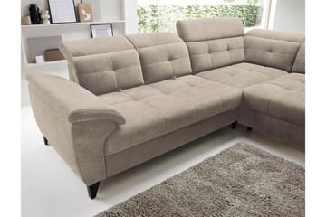 Inferne 5-seters Sofa med Sjeselong - Beige - Møbler - Sofaer - Sofaer med sjeselong