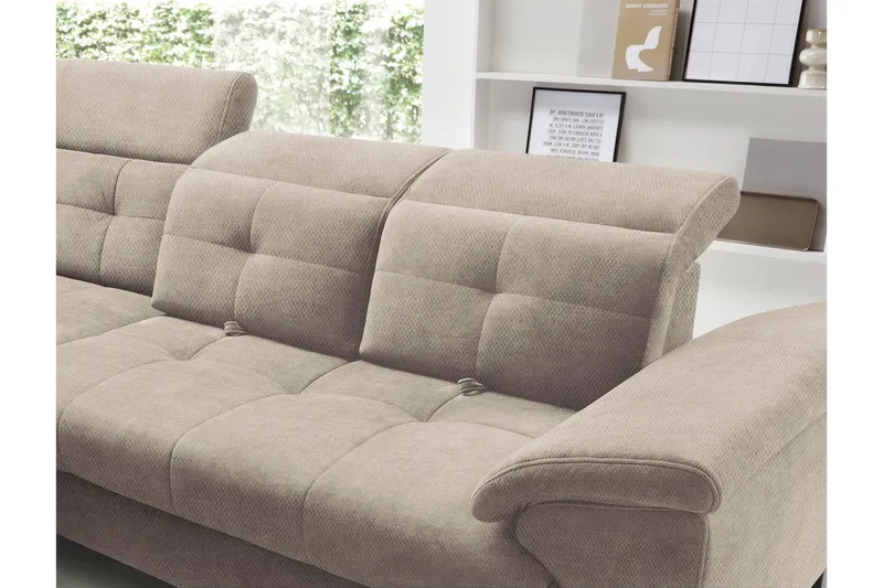 Inferne 5-seters Sofa med Sjeselong - Beige - Møbler - Sofaer - Sofaer med sjeselong