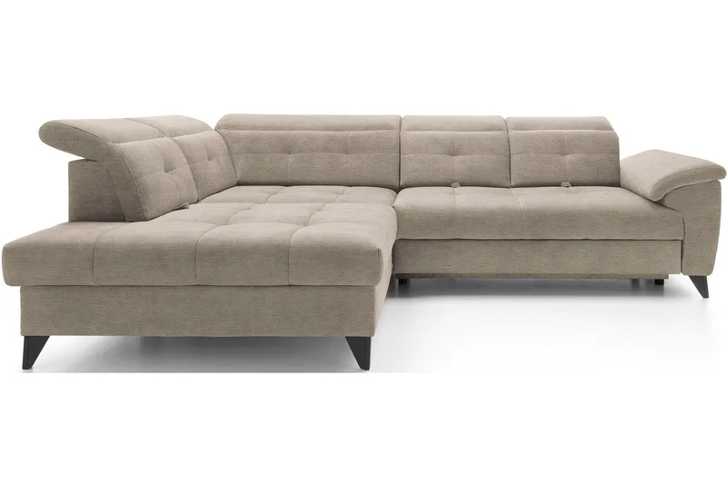 Inferne 5-seters Sofa med Sjeselong, Beige