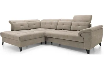 Inferne 5-seters Sofa med Sjeselong - Beige - Møbler - Sofaer - Sofaer med sjeselong
