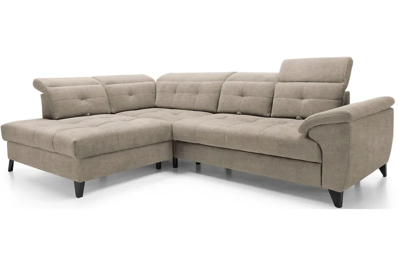 Inferne 5-seters Sofa med Sjeselong - Beige - Møbler - Sofaer - Sofaer med sjeselong