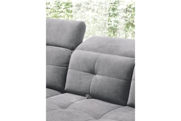 Inferne 5-seters Sofa med Sjeselong - Grå - Møbler - Sofaer - Fløyelssofaer