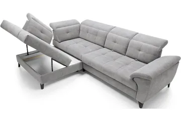 Inferne 5-seters Sofa med Sjeselong - Grå - Møbler - Sofaer - Sofaer med sjeselong