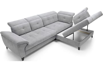 Inferne 5-seters Sofa med Sjeselong - Grå - Møbler - Sofaer - Sofaer med sjeselong