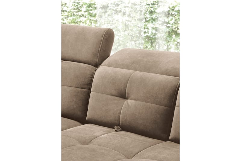 Inferne 5-seters Sofa med Sjeselong - Mørk beige - Møbler - Sofaer - Sofaer med sjeselong