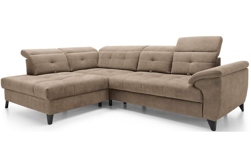 Inferne 5-seters Sofa med Sjeselong - Mørk beige - Møbler - Sofaer - Sofaer med sjeselong