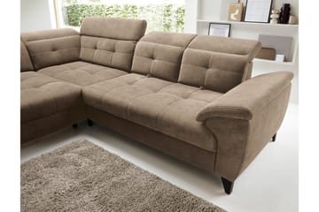 Inferne 5-seters Sofa med Sjeselong - Mørk beige - Møbler - Sofaer - Sofaer med sjeselong