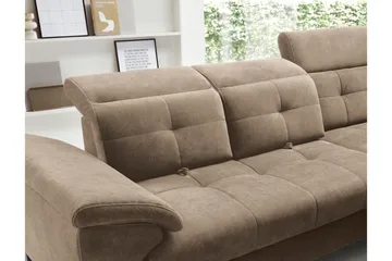 Inferne 5-seters Sofa med Sjeselong - Mørk beige - Møbler - Sofaer - Sofaer med sjeselong