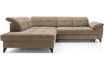 Inferne 5-seters Sofa med Sjeselong - Mørk beige - Møbler - Sofaer - Sofaer med sjeselong