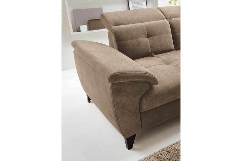 Inferne 5-seters Sofa med Sjeselong - Mørk beige - Møbler - Sofaer - Sofaer med sjeselong