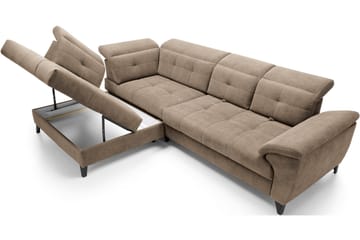 Inferne 5-seters Sofa med Sjeselong - Mørk beige - Møbler - Sofaer - Sofaer med sjeselong