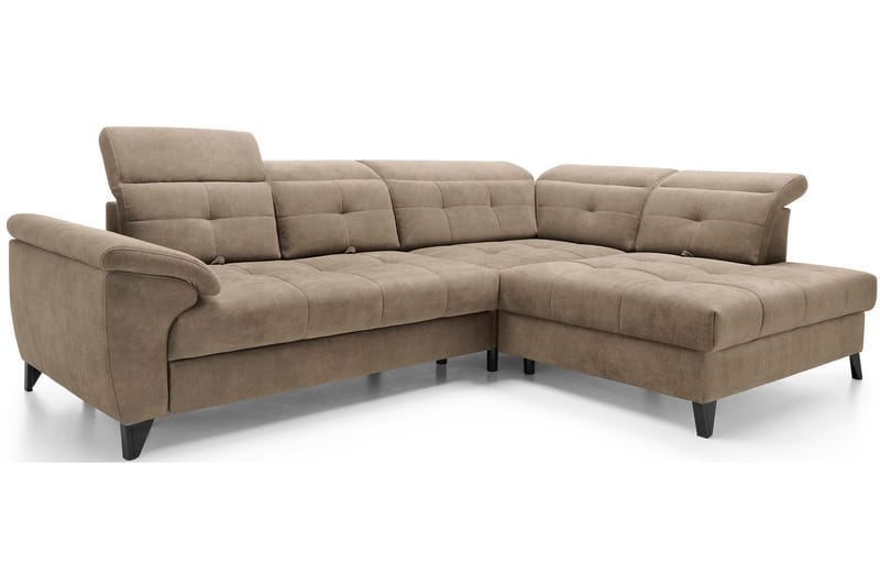 Inferne 5-seters Sofa med Sjeselong - Mørk beige - Møbler - Sofaer - Sofaer med sjeselong