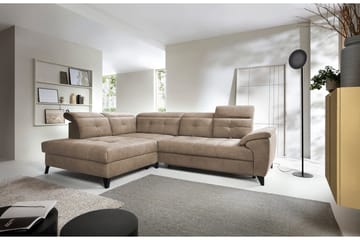 Inferne 5-seters Sofa med Sjeselong - Mørk beige - Møbler - Sofaer - Sofaer med sjeselong