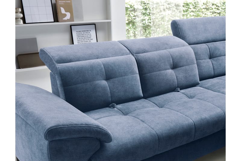 Inferne 5-seters Sofa med Sjeselong - Mørkeblå - Møbler - Sofaer - Sofaer med sjeselong