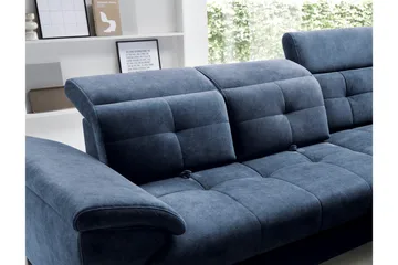 Inferne 5-seters Sofa med Sjeselong - Mørkeblå - Møbler - Sofaer - Sofaer med sjeselong