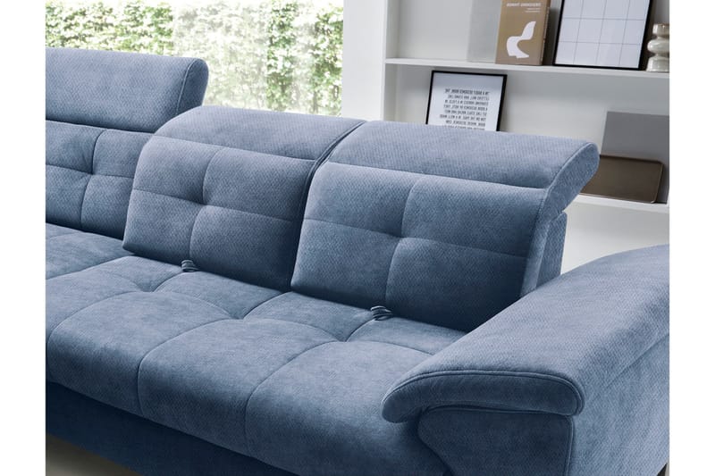 Inferne 5-seters Sofa med Sjeselong - Mørkeblå - Møbler - Sofaer - Sofaer med sjeselong