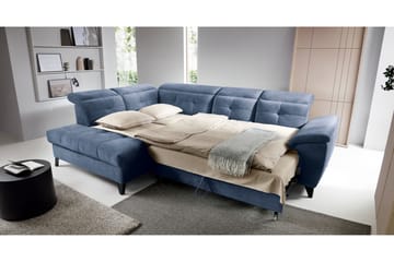 Inferne 5-seters Sofa med Sjeselong - Mørkeblå - Møbler - Sofaer - Sofaer med sjeselong
