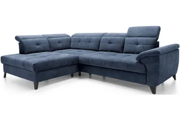 Inferne 5-seters Sofa med Sjeselong - Mørkeblå - Møbler - Sofaer - Sofaer med sjeselong