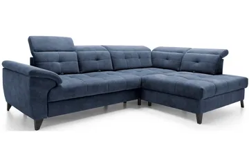 Inferne 5-seters Sofa med Sjeselong - Mørkeblå - Møbler - Sofaer - Sofaer med sjeselong