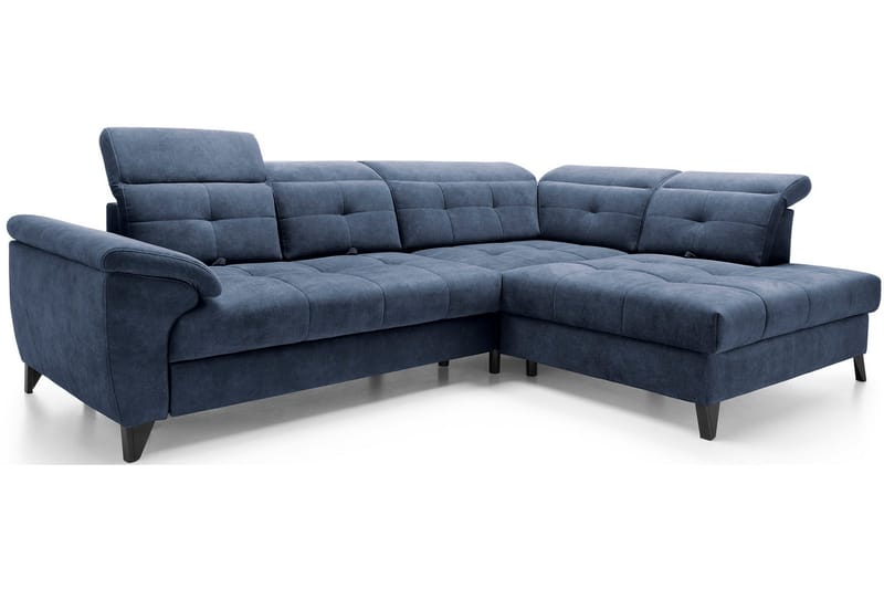 Inferne 5-seters Sofa med Sjeselong - Mørkeblå - Møbler - Sofaer - Sofaer med sjeselong