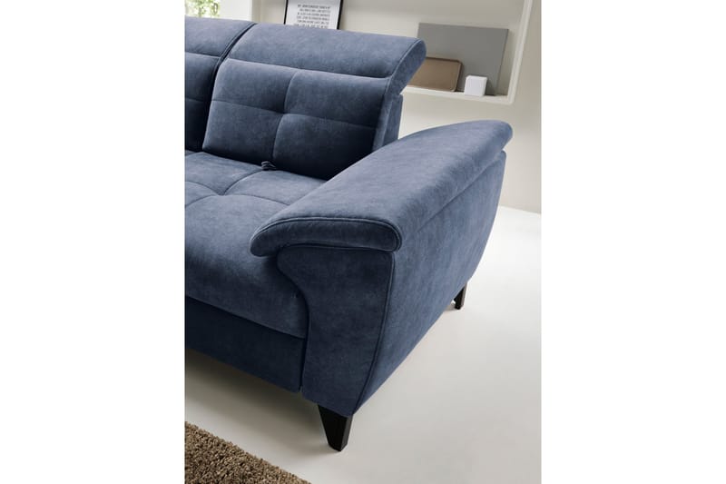 Inferne 5-seters Sofa med Sjeselong - Mørkeblå - Møbler - Sofaer - Fløyelssofaer