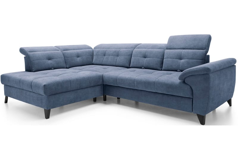 Inferne 5-seters Sofa med Sjeselong - Mørkeblå - Møbler - Sofaer - Sofaer med sjeselong