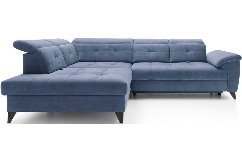Inferne 5-seters Sofa med Sjeselong, Mørkeblå