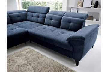 Inferne 5-seters Sofa med Sjeselong - Mørkeblå - Møbler - Sofaer - Sofaer med sjeselong