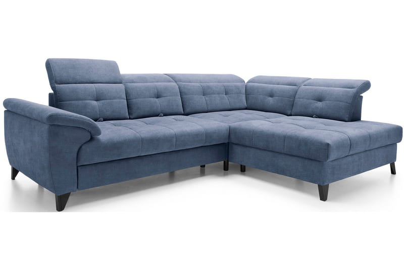 Inferne 5-seters Sofa med Sjeselong - Mørkeblå - Møbler - Sofaer - Sofaer med sjeselong