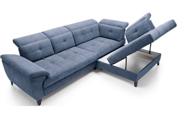 Inferne 5-seters Sofa med Sjeselong - Mørkeblå - Møbler - Sofaer - Sofaer med sjeselong
